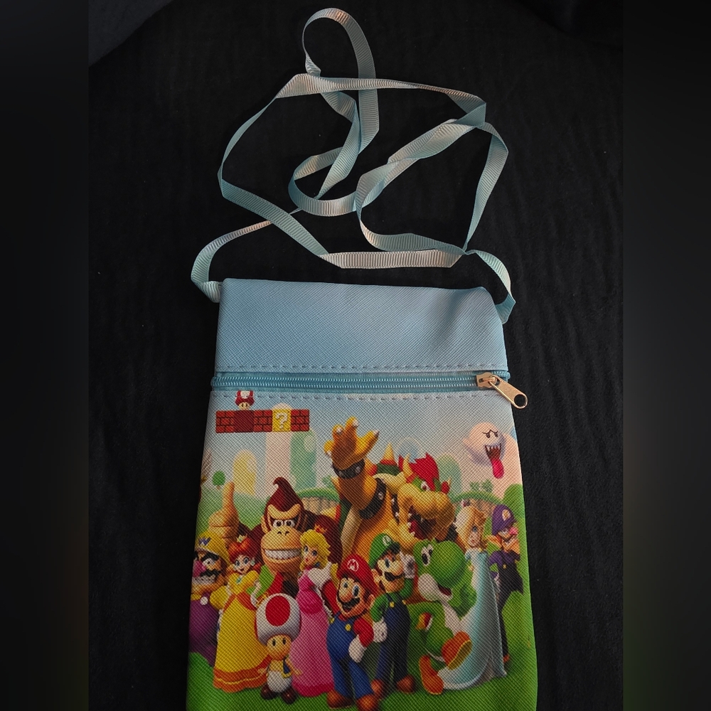 Blue Super Mario Character Crossbody Bag